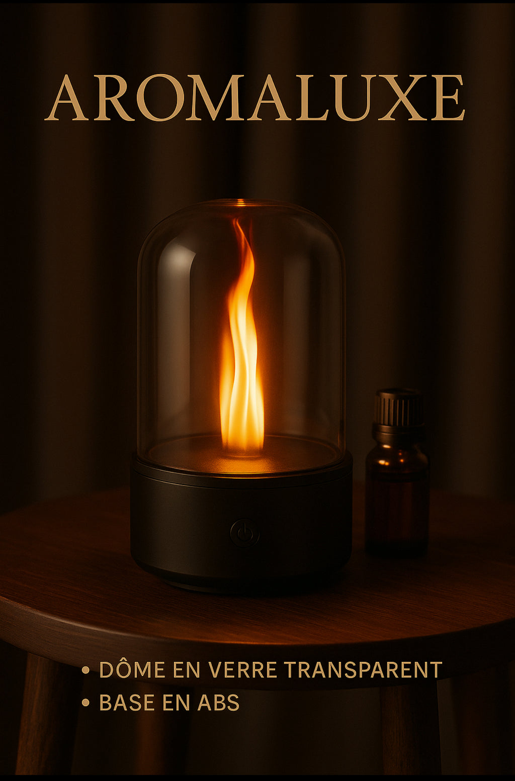 Diffuseur Flamme en Verre -Edition Luxe Aromaluxe|Effet Feu & Relaxation