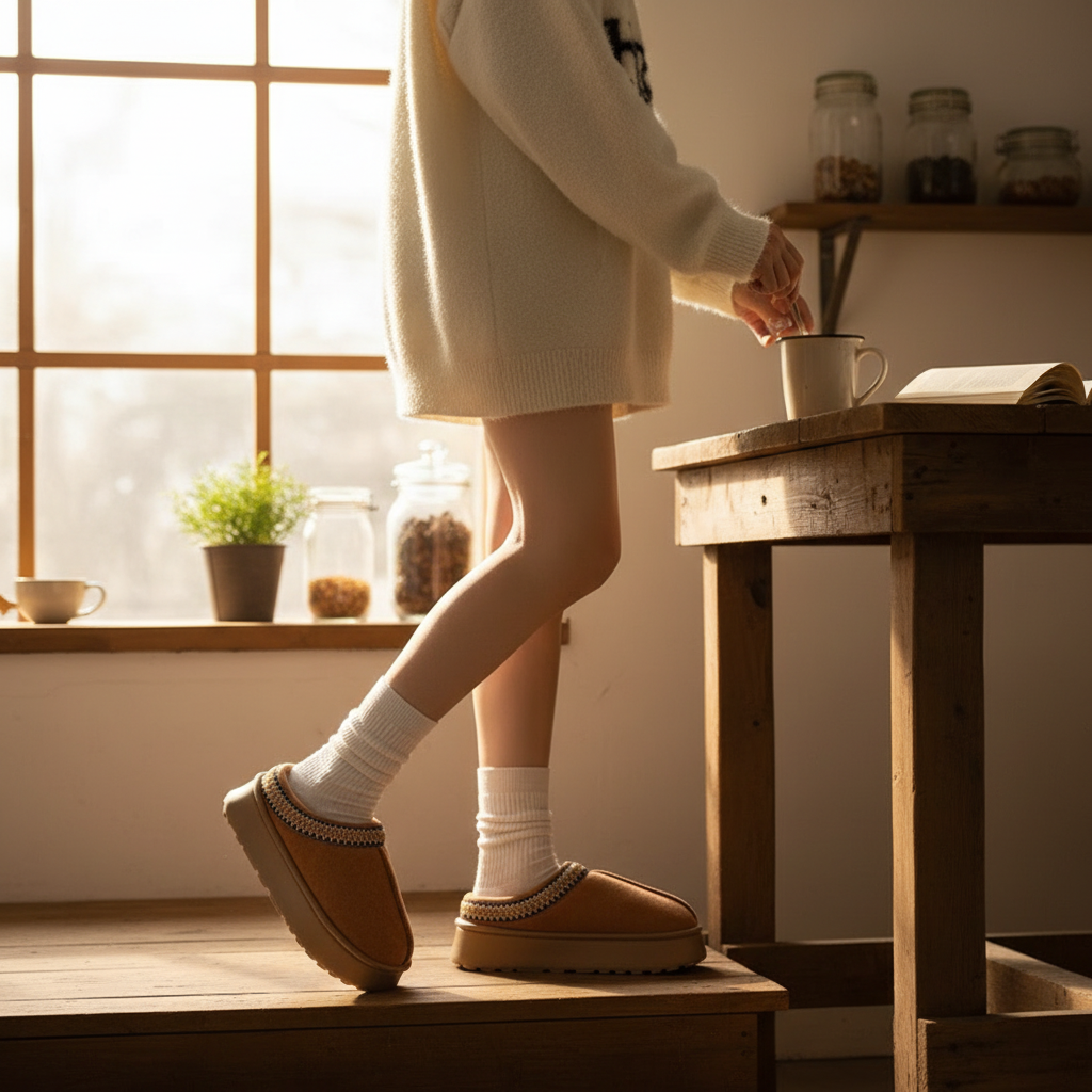 Hot Winter Women Slippers Plush Interior Anti Slip Thick Sole Fashion Embroidered Warm House Shoes for Ladies